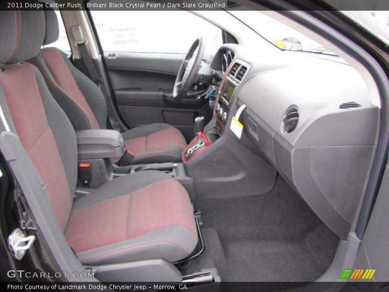 Brilliant Black Crystal Pearl / Dark Slate Gray/Red 2011 Dodge Caliber Rush