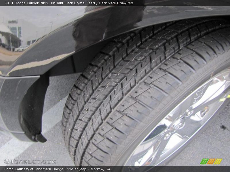 Brilliant Black Crystal Pearl / Dark Slate Gray/Red 2011 Dodge Caliber Rush