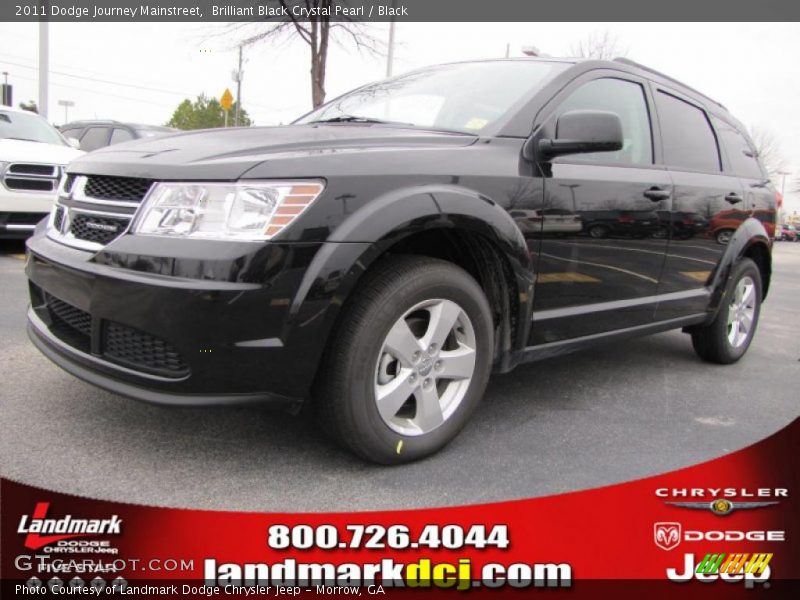Brilliant Black Crystal Pearl / Black 2011 Dodge Journey Mainstreet