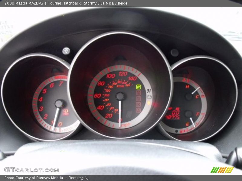Stormy Blue Mica / Beige 2008 Mazda MAZDA3 s Touring Hatchback