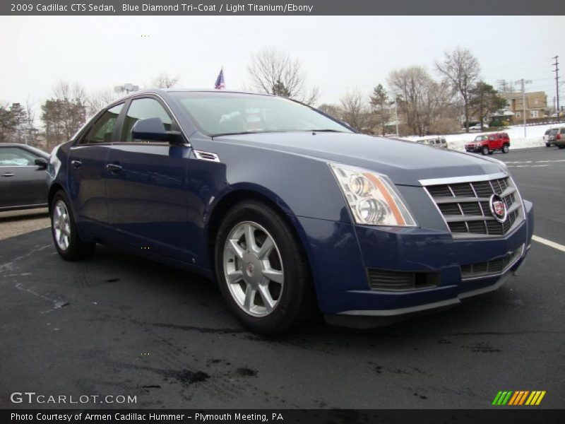 Blue Diamond Tri-Coat / Light Titanium/Ebony 2009 Cadillac CTS Sedan