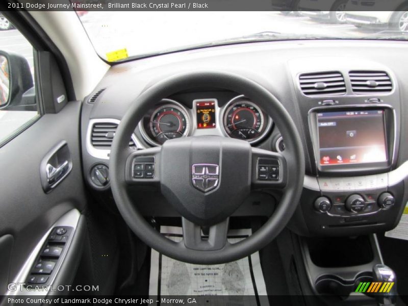 Brilliant Black Crystal Pearl / Black 2011 Dodge Journey Mainstreet