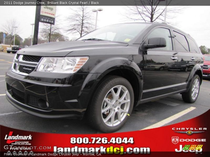 Brilliant Black Crystal Pearl / Black 2011 Dodge Journey Crew