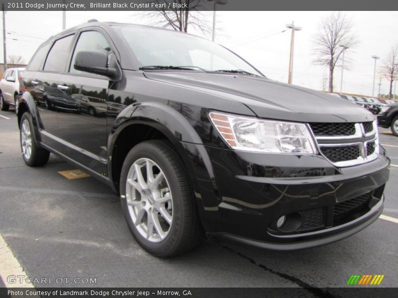 Brilliant Black Crystal Pearl / Black 2011 Dodge Journey Crew