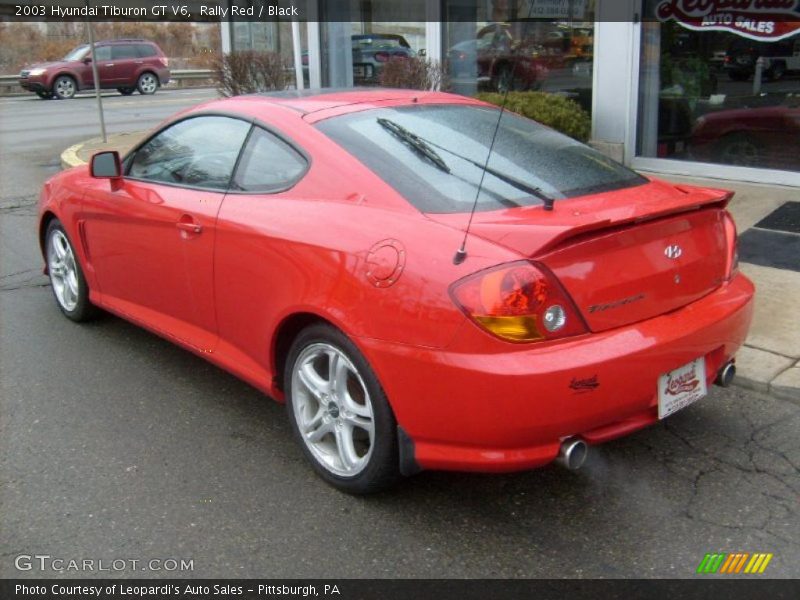 Rally Red / Black 2003 Hyundai Tiburon GT V6