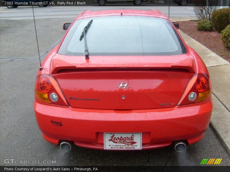 Rally Red / Black 2003 Hyundai Tiburon GT V6