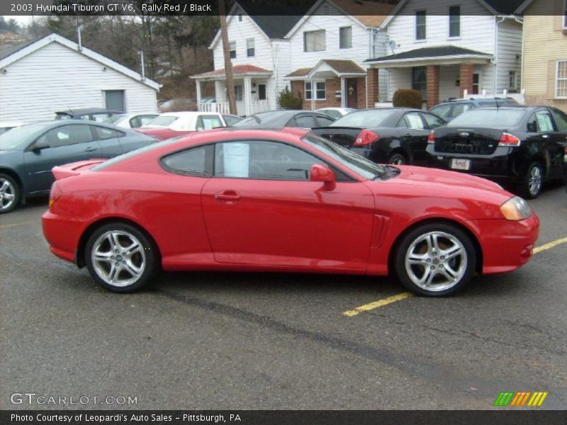 Rally Red / Black 2003 Hyundai Tiburon GT V6