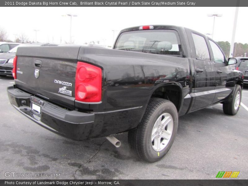 Brilliant Black Crystal Pearl / Dark Slate Gray/Medium Slate Gray 2011 Dodge Dakota Big Horn Crew Cab