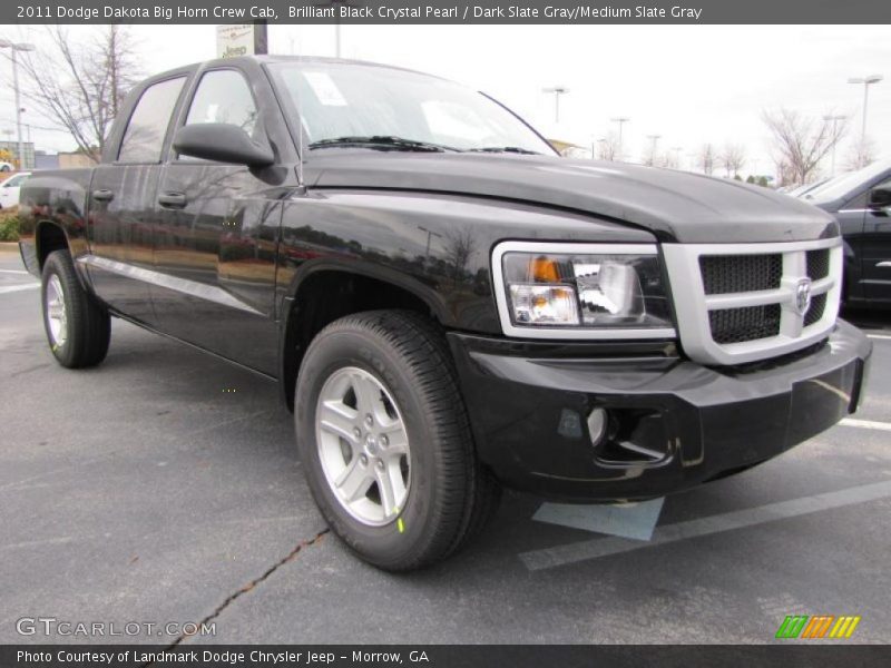 Brilliant Black Crystal Pearl / Dark Slate Gray/Medium Slate Gray 2011 Dodge Dakota Big Horn Crew Cab