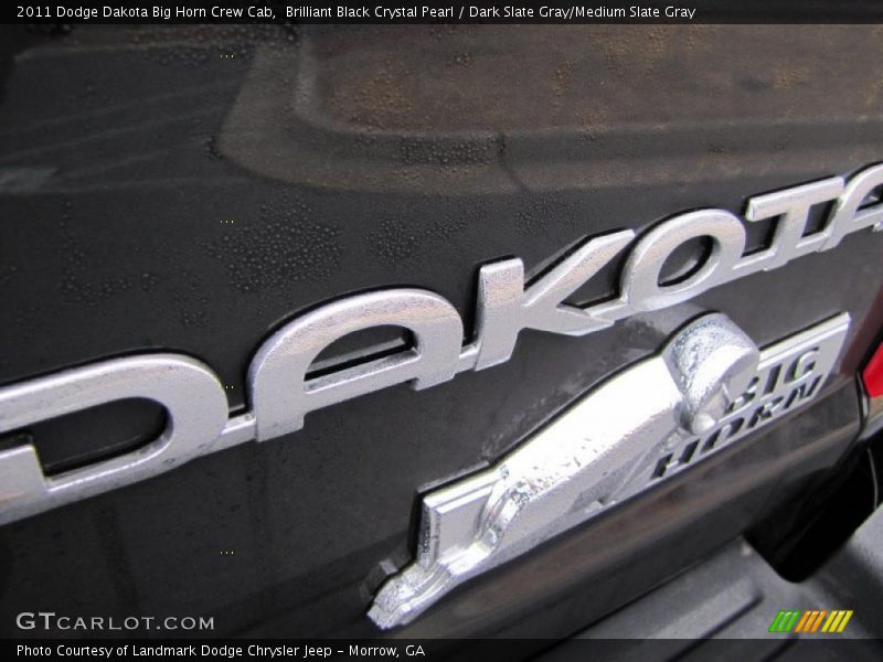 Brilliant Black Crystal Pearl / Dark Slate Gray/Medium Slate Gray 2011 Dodge Dakota Big Horn Crew Cab