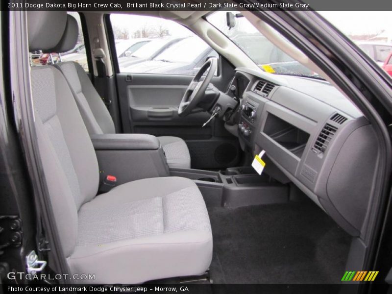Brilliant Black Crystal Pearl / Dark Slate Gray/Medium Slate Gray 2011 Dodge Dakota Big Horn Crew Cab