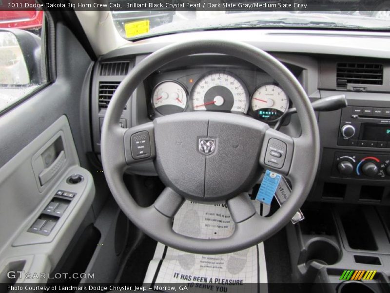 Brilliant Black Crystal Pearl / Dark Slate Gray/Medium Slate Gray 2011 Dodge Dakota Big Horn Crew Cab