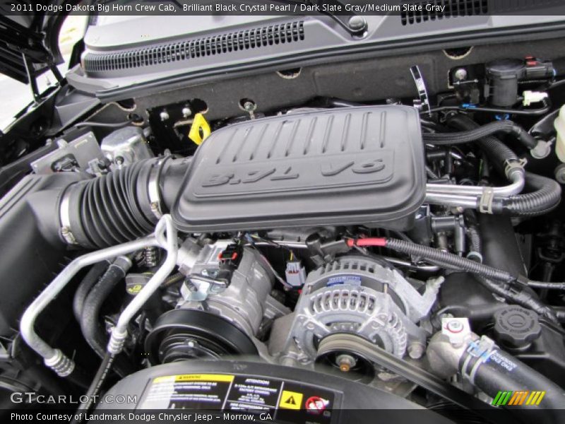 Brilliant Black Crystal Pearl / Dark Slate Gray/Medium Slate Gray 2011 Dodge Dakota Big Horn Crew Cab