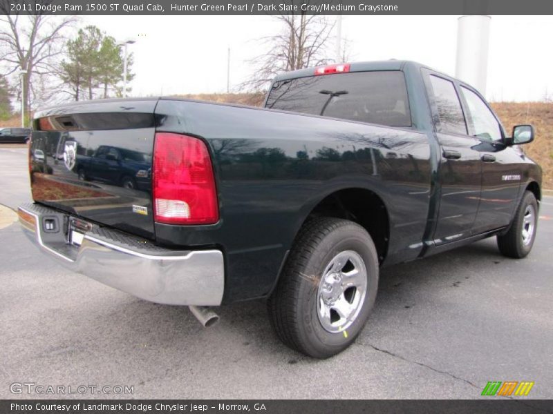 Hunter Green Pearl / Dark Slate Gray/Medium Graystone 2011 Dodge Ram 1500 ST Quad Cab