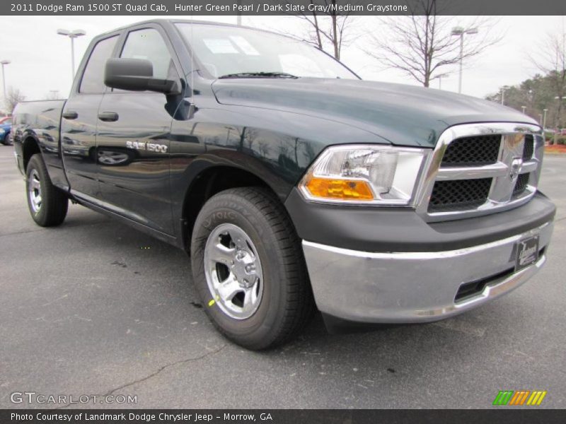 Hunter Green Pearl / Dark Slate Gray/Medium Graystone 2011 Dodge Ram 1500 ST Quad Cab