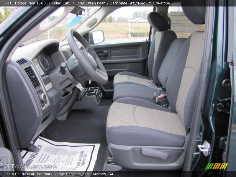 Hunter Green Pearl / Dark Slate Gray/Medium Graystone 2011 Dodge Ram 1500 ST Quad Cab