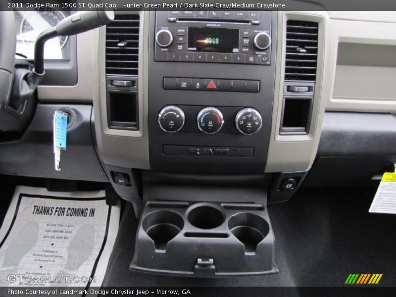 Hunter Green Pearl / Dark Slate Gray/Medium Graystone 2011 Dodge Ram 1500 ST Quad Cab