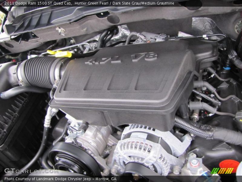 Hunter Green Pearl / Dark Slate Gray/Medium Graystone 2011 Dodge Ram 1500 ST Quad Cab