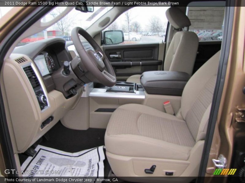 Saddle Brown Pearl / Light Pebble Beige/Bark Brown 2011 Dodge Ram 1500 Big Horn Quad Cab