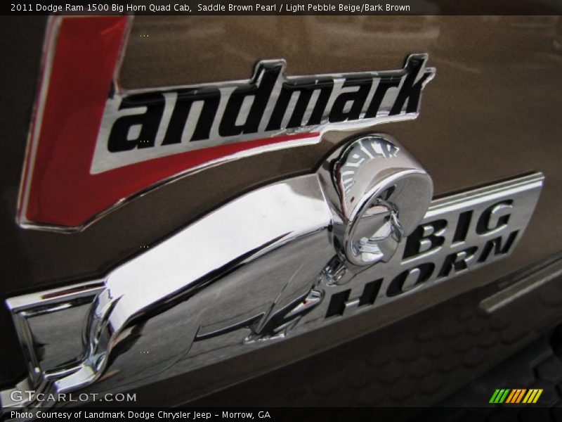 Saddle Brown Pearl / Light Pebble Beige/Bark Brown 2011 Dodge Ram 1500 Big Horn Quad Cab