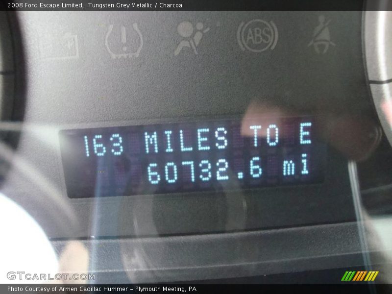 Tungsten Grey Metallic / Charcoal 2008 Ford Escape Limited