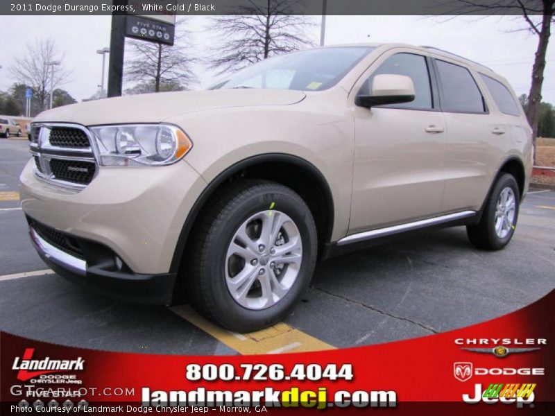 White Gold / Black 2011 Dodge Durango Express