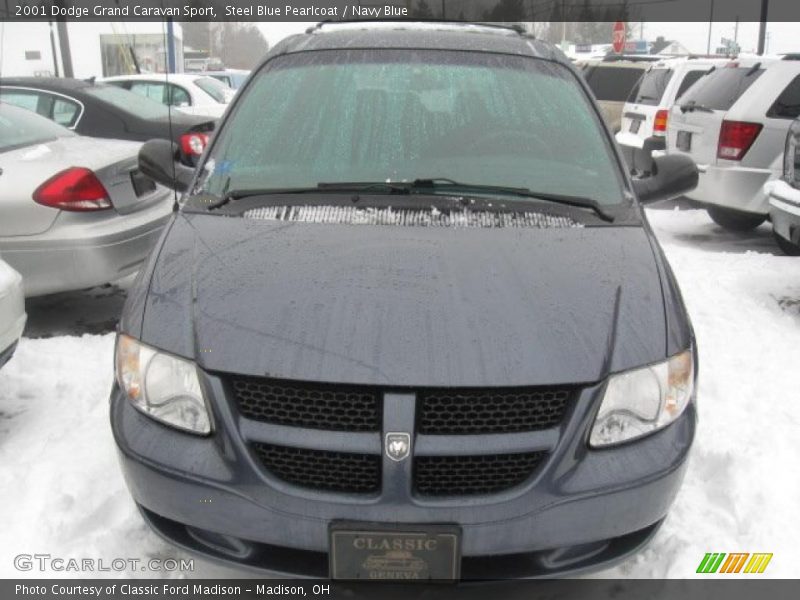 Steel Blue Pearlcoat / Navy Blue 2001 Dodge Grand Caravan Sport