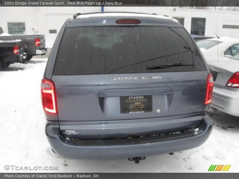 Steel Blue Pearlcoat / Navy Blue 2001 Dodge Grand Caravan Sport