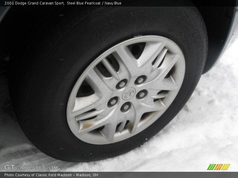 Steel Blue Pearlcoat / Navy Blue 2001 Dodge Grand Caravan Sport
