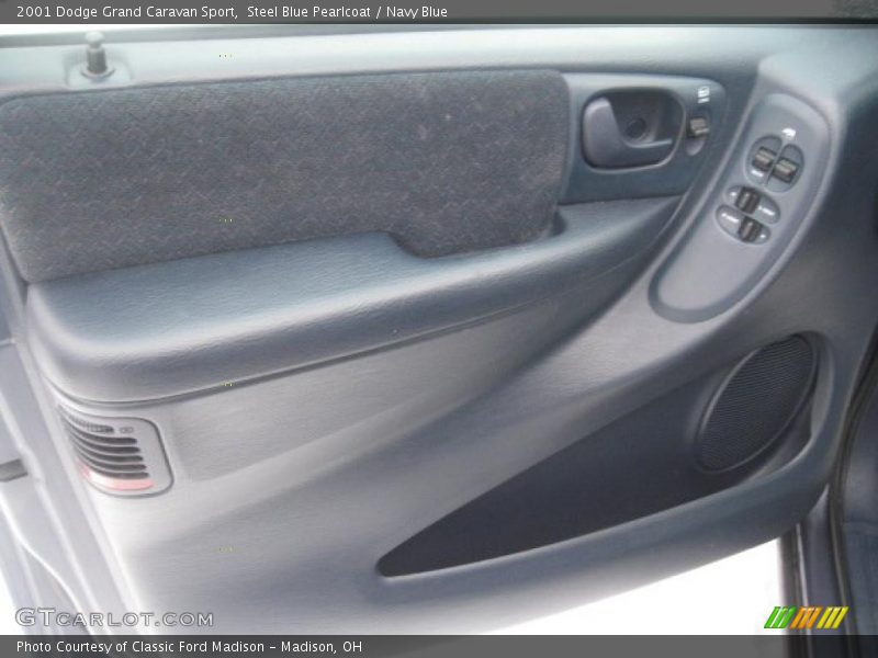 Steel Blue Pearlcoat / Navy Blue 2001 Dodge Grand Caravan Sport