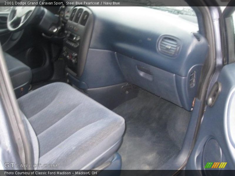 Steel Blue Pearlcoat / Navy Blue 2001 Dodge Grand Caravan Sport