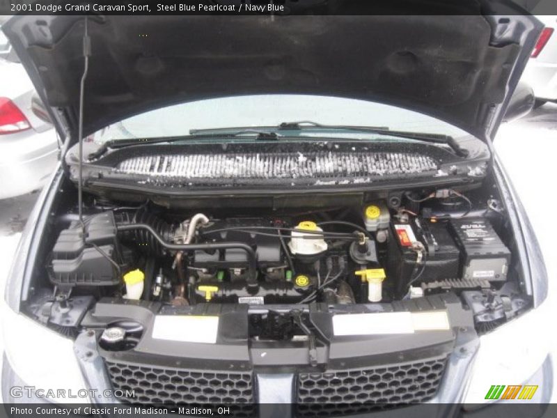 Steel Blue Pearlcoat / Navy Blue 2001 Dodge Grand Caravan Sport