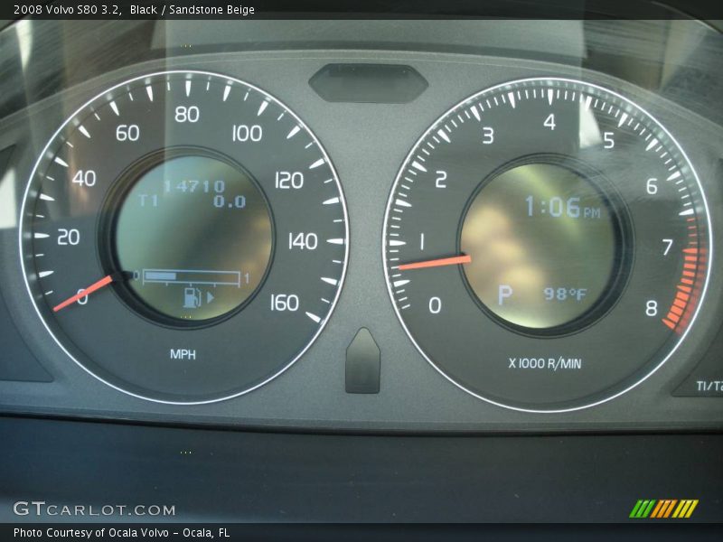 Black / Sandstone Beige 2008 Volvo S80 3.2