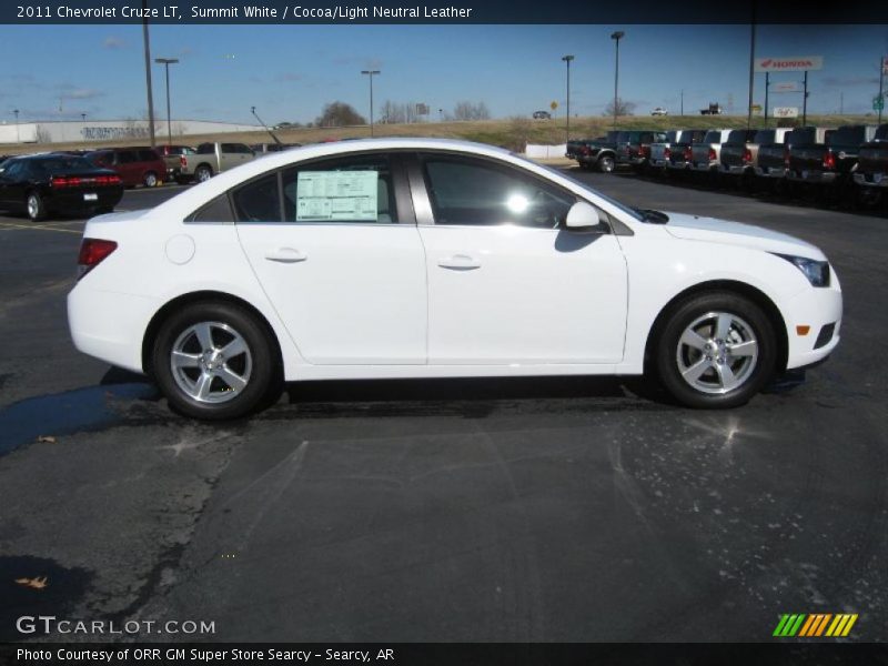 Summit White / Cocoa/Light Neutral Leather 2011 Chevrolet Cruze LT