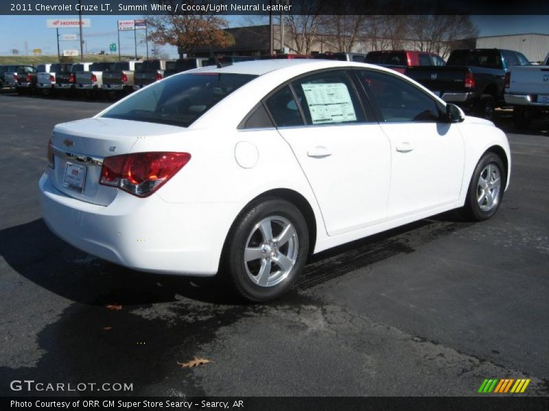 Summit White / Cocoa/Light Neutral Leather 2011 Chevrolet Cruze LT