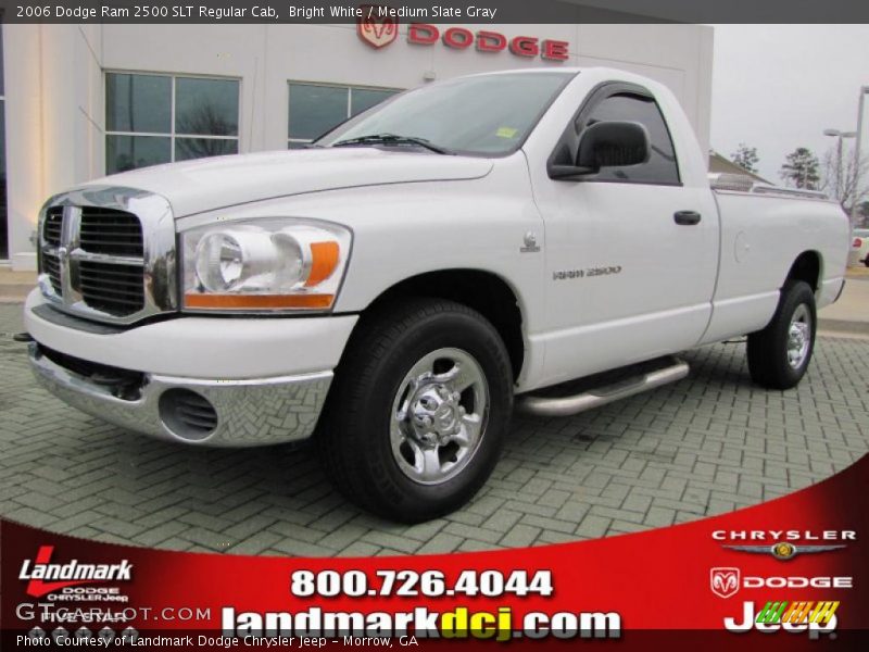 Bright White / Medium Slate Gray 2006 Dodge Ram 2500 SLT Regular Cab