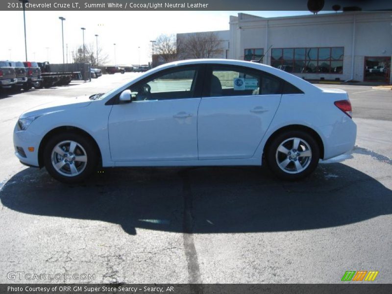 Summit White / Cocoa/Light Neutral Leather 2011 Chevrolet Cruze LT