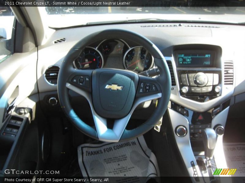 Summit White / Cocoa/Light Neutral Leather 2011 Chevrolet Cruze LT