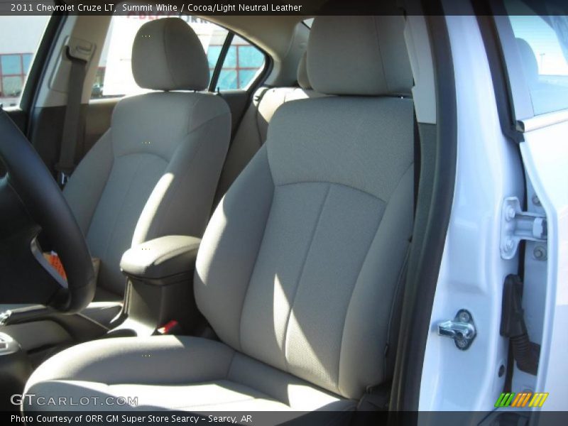 Summit White / Cocoa/Light Neutral Leather 2011 Chevrolet Cruze LT