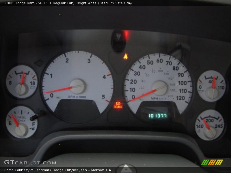 Bright White / Medium Slate Gray 2006 Dodge Ram 2500 SLT Regular Cab