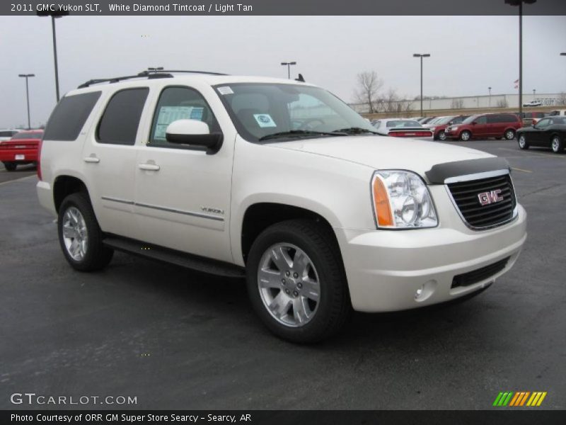 White Diamond Tintcoat / Light Tan 2011 GMC Yukon SLT