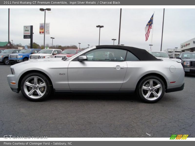 Ingot Silver Metallic / Charcoal Black 2011 Ford Mustang GT Premium Convertible