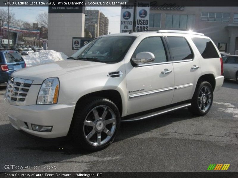 White Diamond / Cocoa/Light Cashmere 2008 Cadillac Escalade AWD