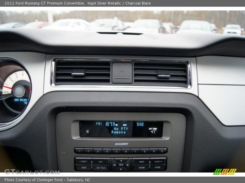 Controls of 2011 Mustang GT Premium Convertible