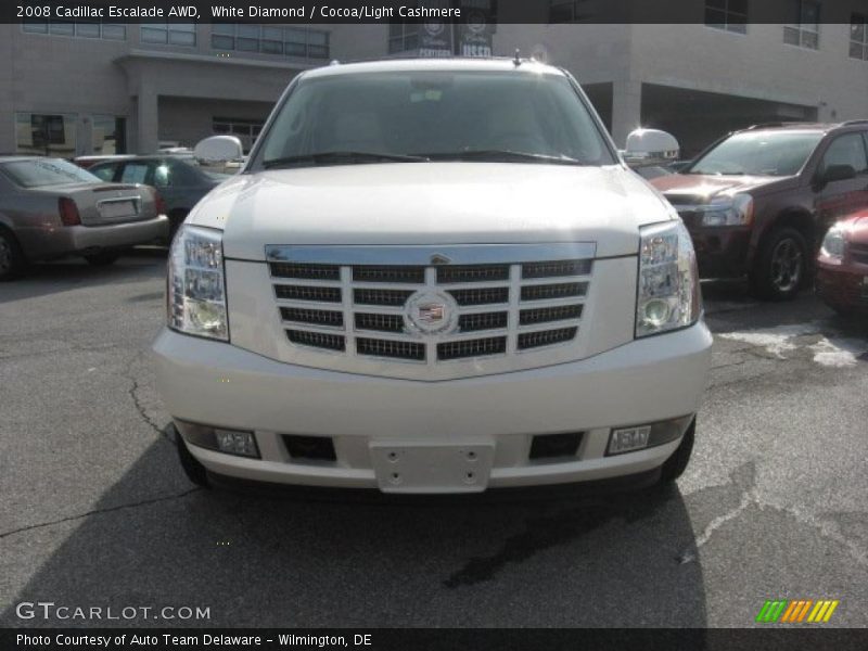 White Diamond / Cocoa/Light Cashmere 2008 Cadillac Escalade AWD
