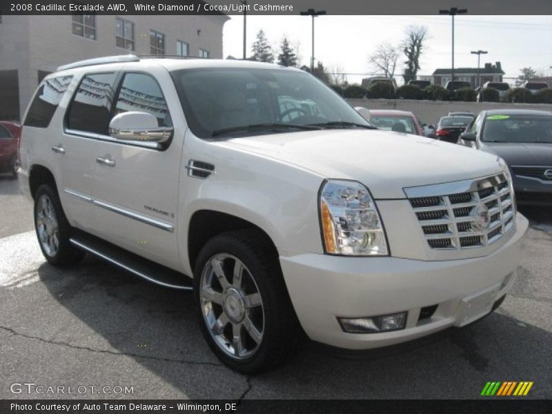 White Diamond / Cocoa/Light Cashmere 2008 Cadillac Escalade AWD