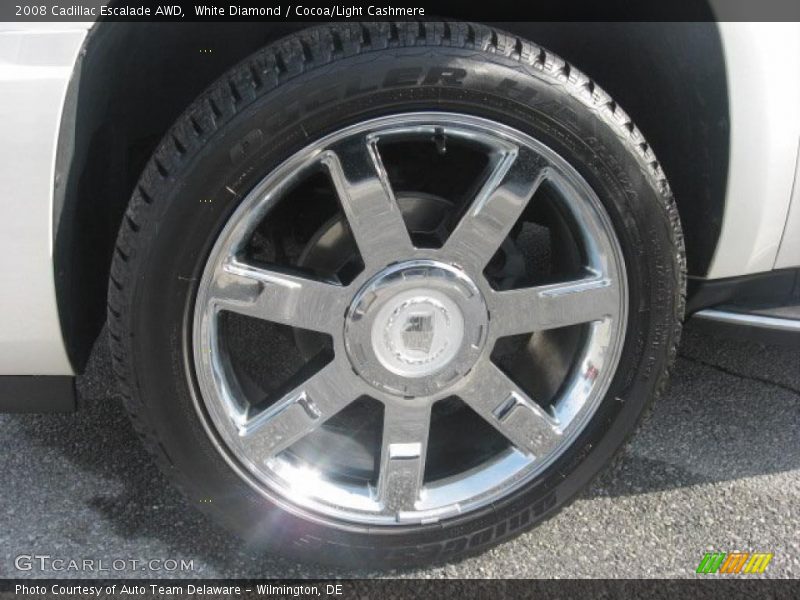 White Diamond / Cocoa/Light Cashmere 2008 Cadillac Escalade AWD