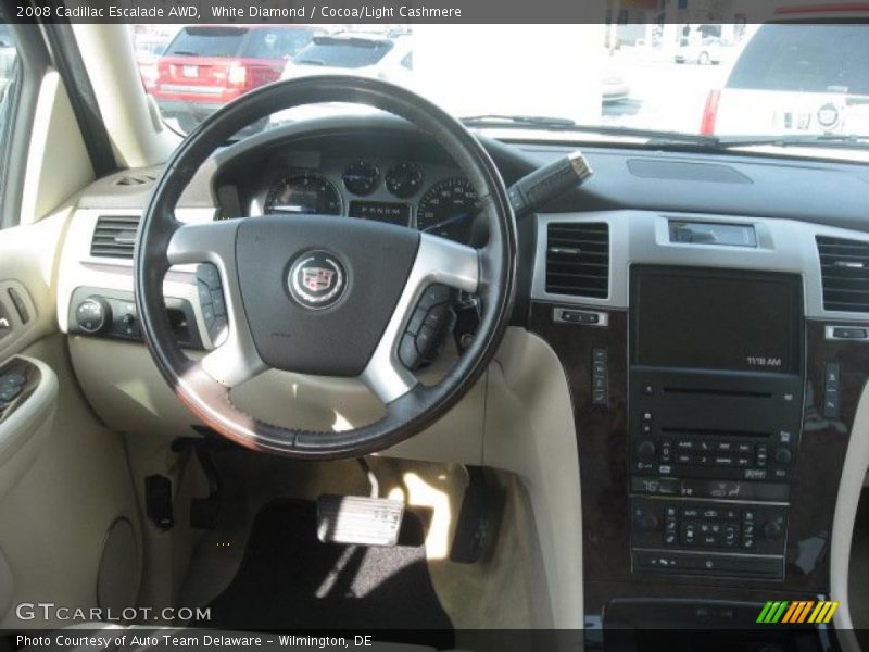 White Diamond / Cocoa/Light Cashmere 2008 Cadillac Escalade AWD