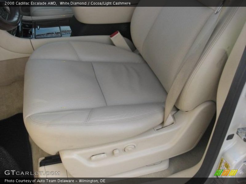 White Diamond / Cocoa/Light Cashmere 2008 Cadillac Escalade AWD