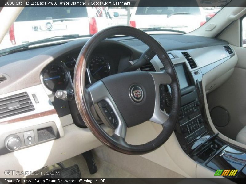 White Diamond / Cocoa/Light Cashmere 2008 Cadillac Escalade AWD